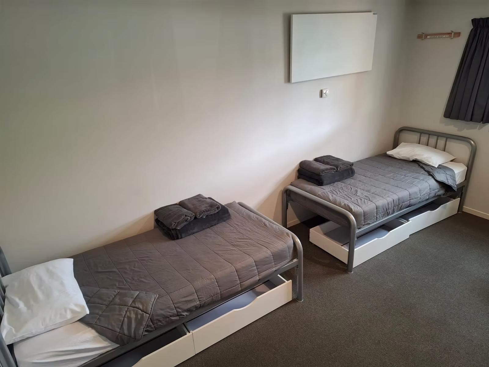 Twin bedroom in RSE Group accommodation